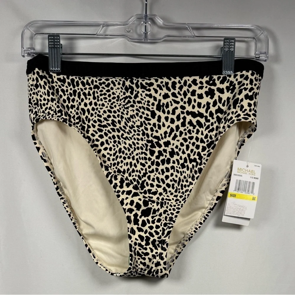 Michael Kors Leopard Print Bikini Bottom M
